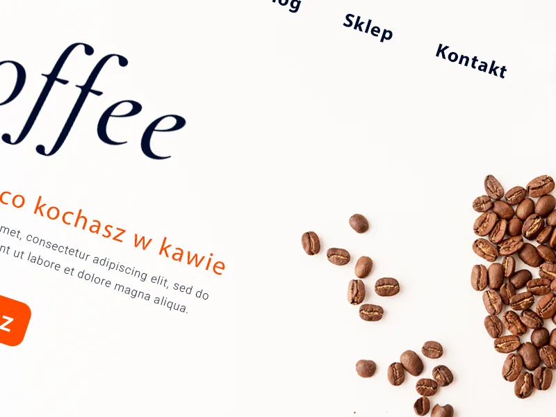 Coffee — szablon strony kafeterii