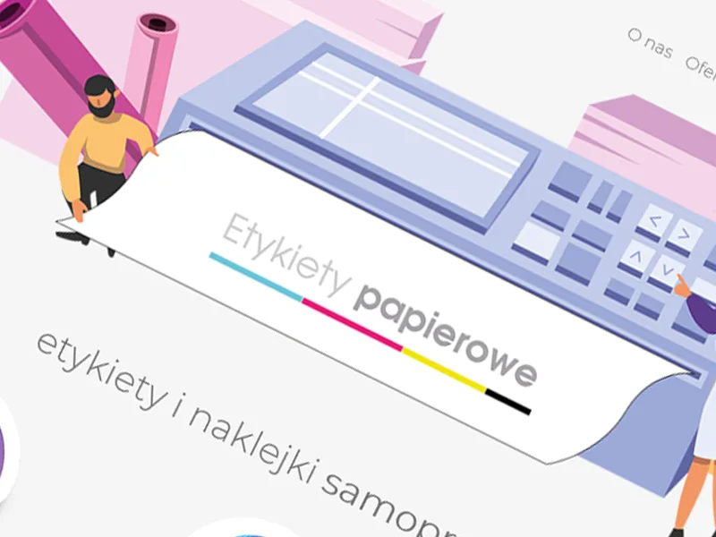 Superetykiety — strona drukarni, etykiety samoprzylepne